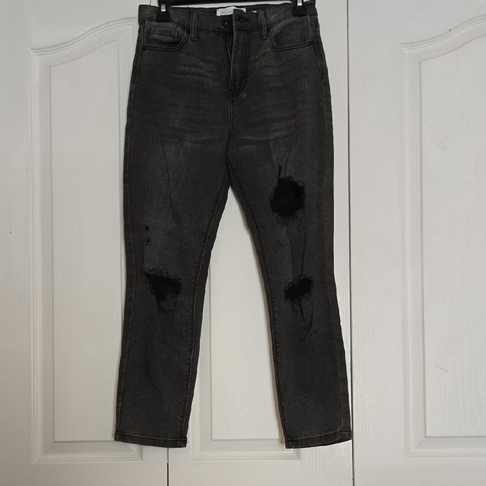 Dark Gray Ripped Jeans